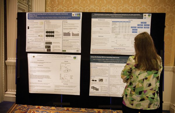 The Irish Dystonia Research Group display at the Dystonia Conference: Meet the Experts - An Information Meeting at the Shelbourne Hotel, Dublin, Saturday, 11 June 2016,