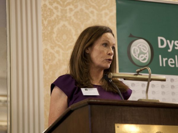 Professor Lorraine Cassidy speaking about Blepharospasm at the Dystonia Conference: Meet the Experts - An Information Meeting at the Shelbourne Hotel, Dublin, Saturday, 11 June 2016