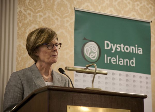 Professor Mary King speaking about Dystonia in Childhood at the Dystonia Conference: Meet the Experts - An Information Meeting at the Shelbourne Hotel, Dublin, Saturday, 11 June 2016