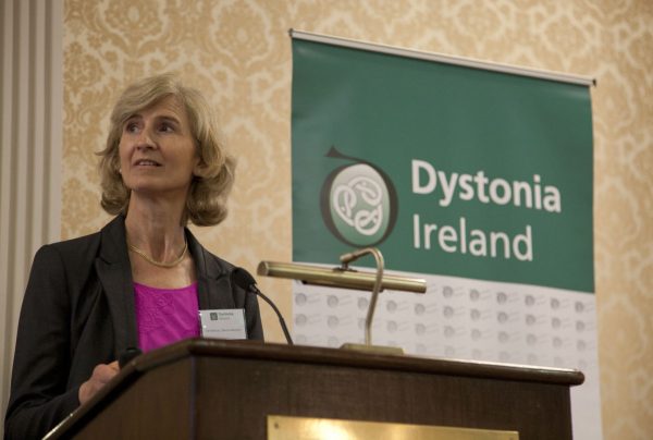 Dr Patricia Gillivan-Murphy speaking about Spasmodic dysphonia &amp; swallowing disorders in dystonia at the Dystonia Conference: Meet the Experts - An Information Meeting at the Shelbourne Hotel, Dublin, Saturday, 11 June 2016