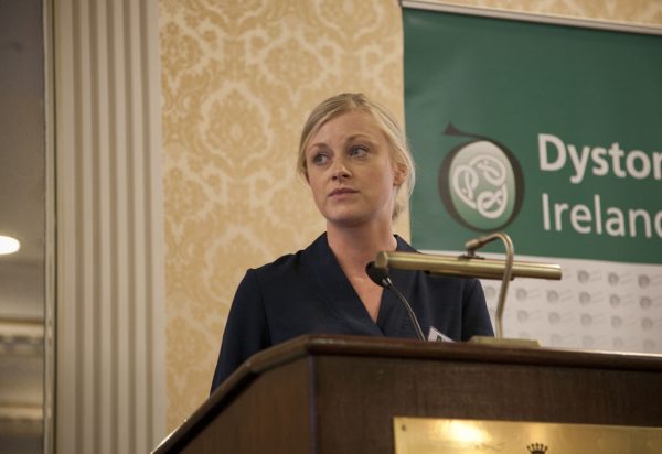 Dr Laura Williams speaking about  Adult onset dystonia in Ireland at the Dystonia Conference: Meet the Experts - An Information Meeting at the Shelbourne Hotel, Dublin, Saturday, 11 June 2016, 